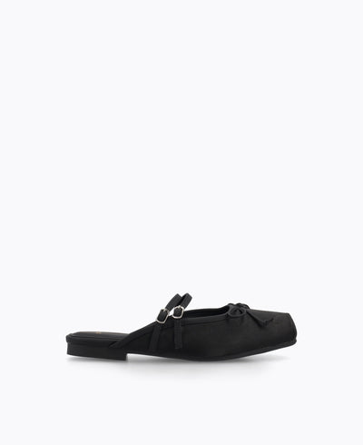 Riko Mary Jane Flats - Black