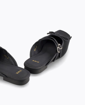 Riko Mary Jane Flats - Black