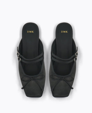 Riko Mary Jane Flats - Black