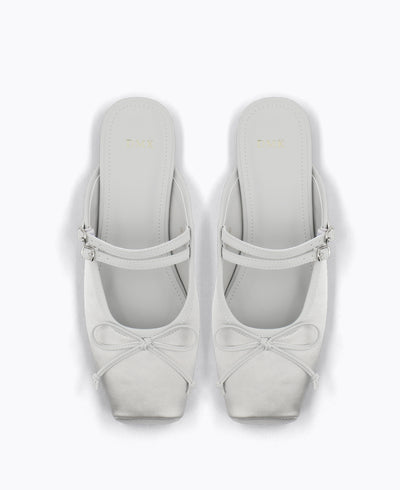 Riko Mary Jane Flats - Grey