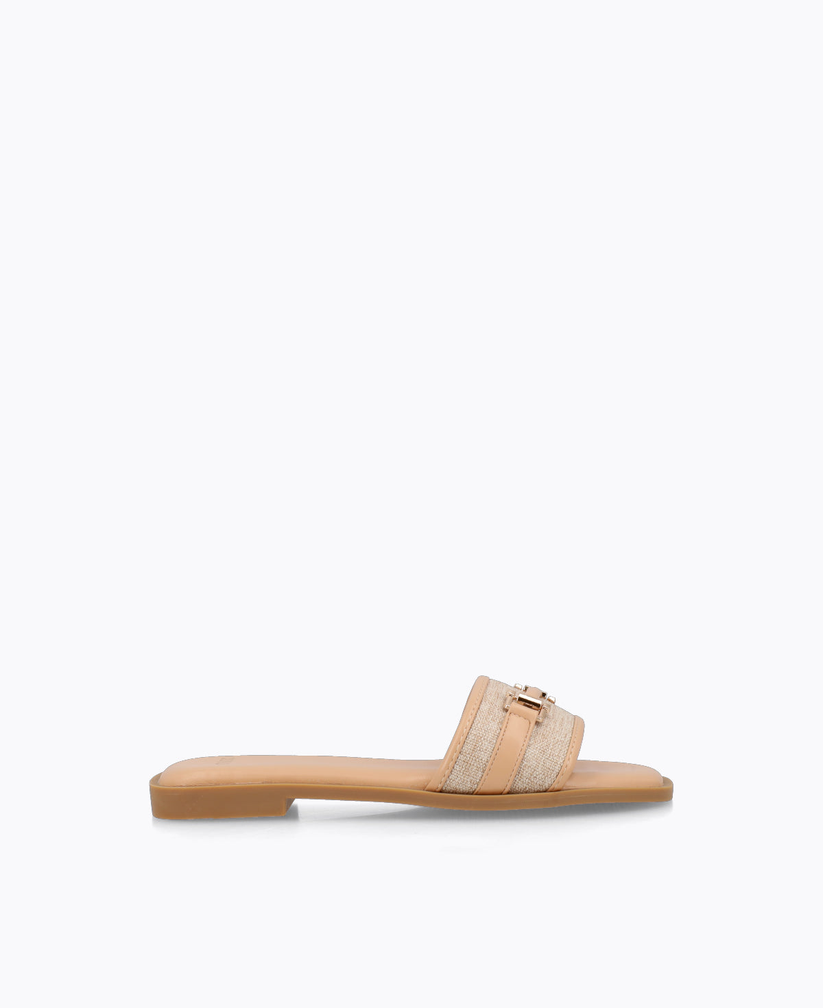 Saphine Flat Sandals - Almond