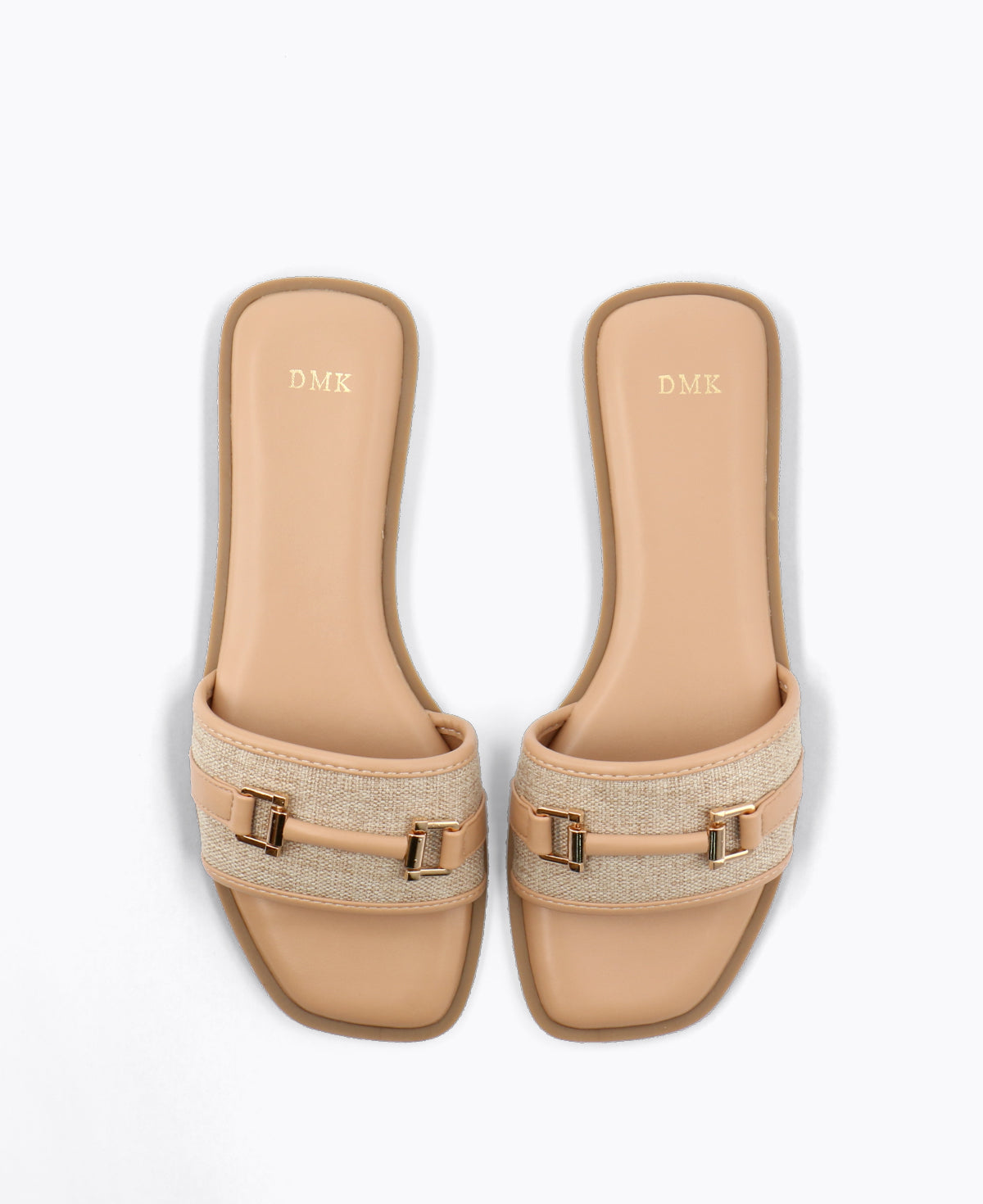 Saphine Flat Sandals - Almond