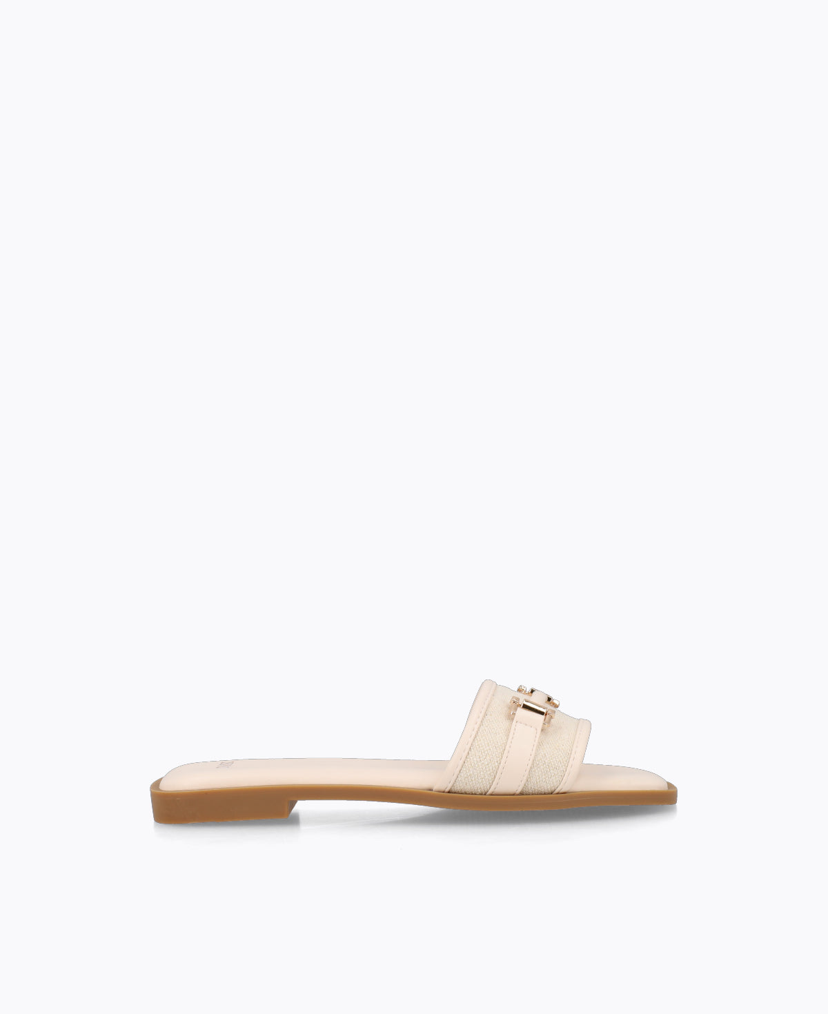 Saphine Flat Sandals - Beige
