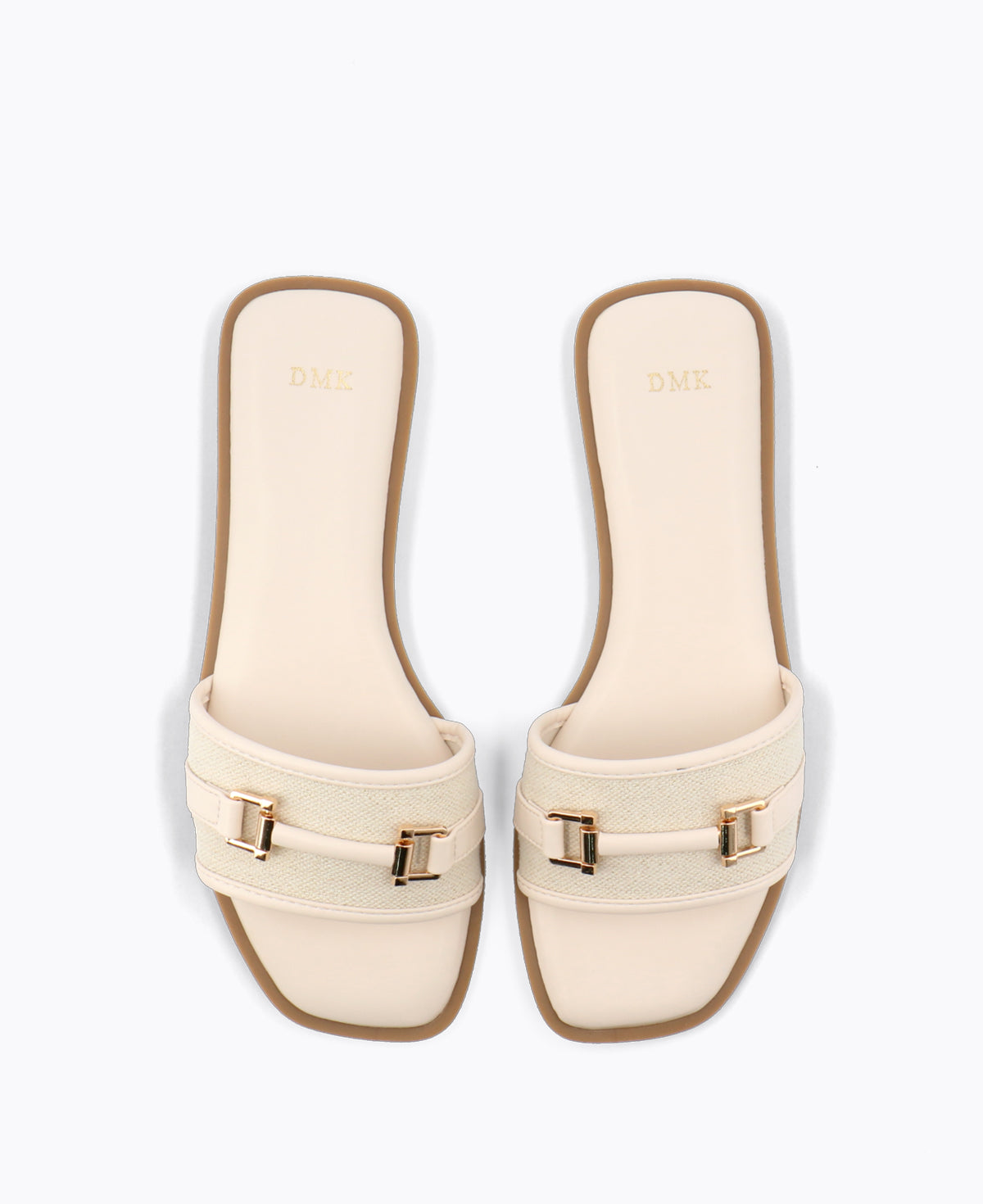 Saphine Flat Sandals - Beige