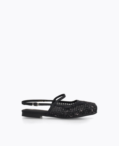 Selia Mary Jane Flats - Black
