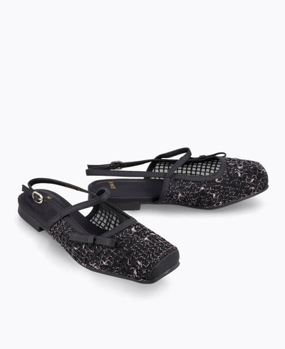 Selia Mary Jane Flats - Black
