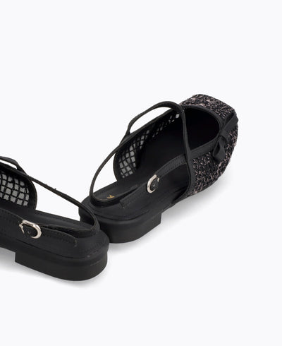 Selia Mary Jane Flats - Black