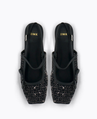 Selia Mary Jane Flats - Black