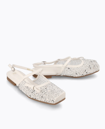 Selia Mary Jane Flats - Grey