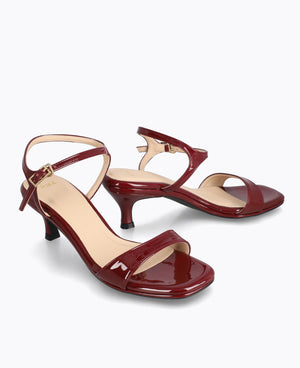Sienna Heel Sandals - Maroon