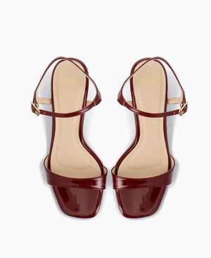 Sienna Heel Sandals - Maroon