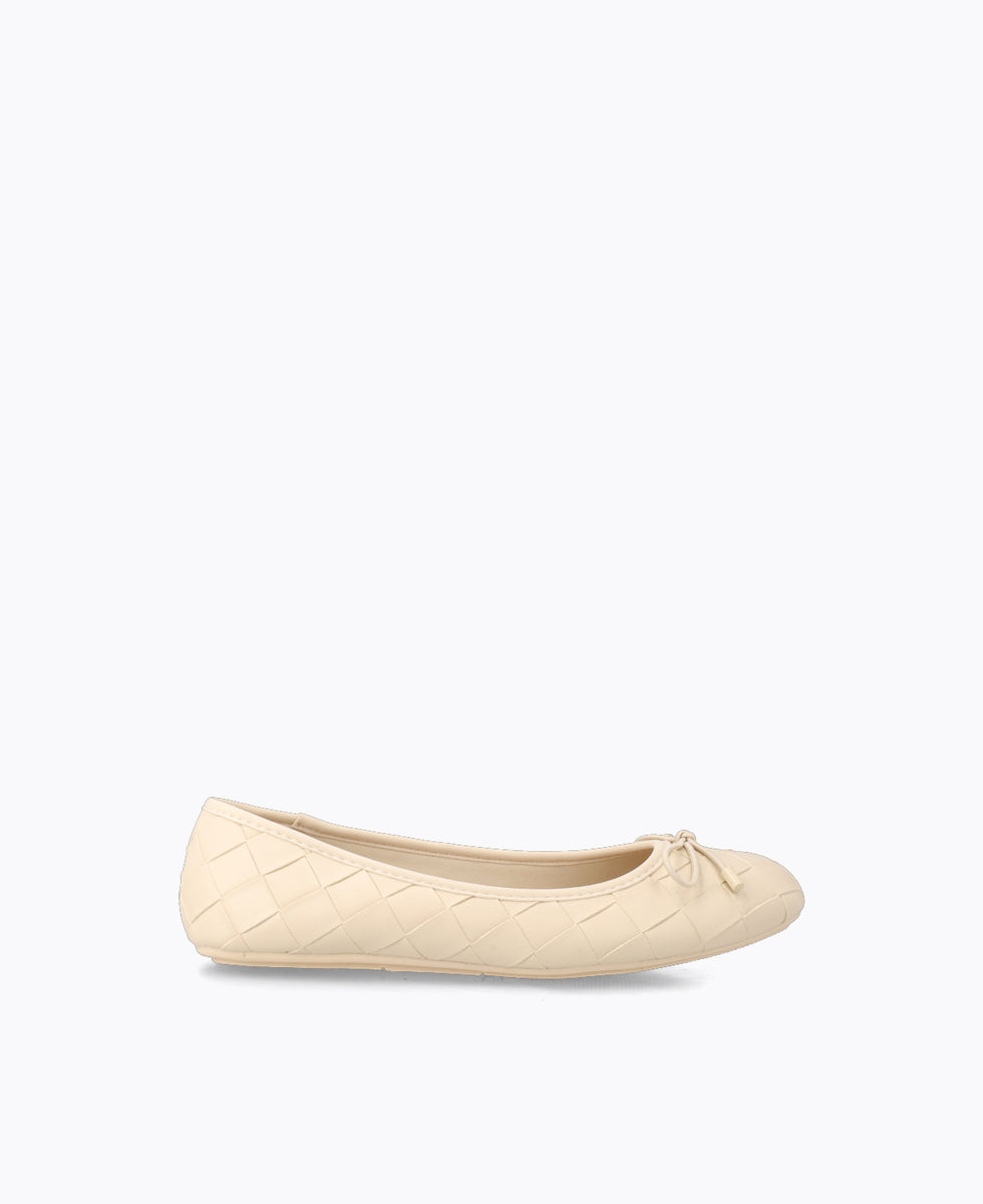 Simone Ballerina Flats - Beige – DMK