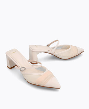Tiana Heel Pumps - Pearl Beige
