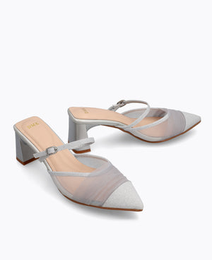 Tiana Heel Pumps - Silver