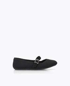 Winnie Mary Jane Flats - Black