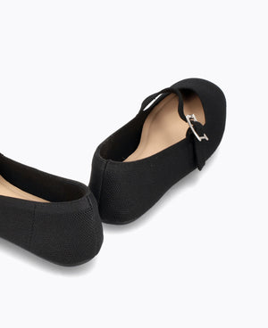 Winnie Mary Jane Flats - Black