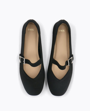 Winnie Mary Jane Flats - Black
