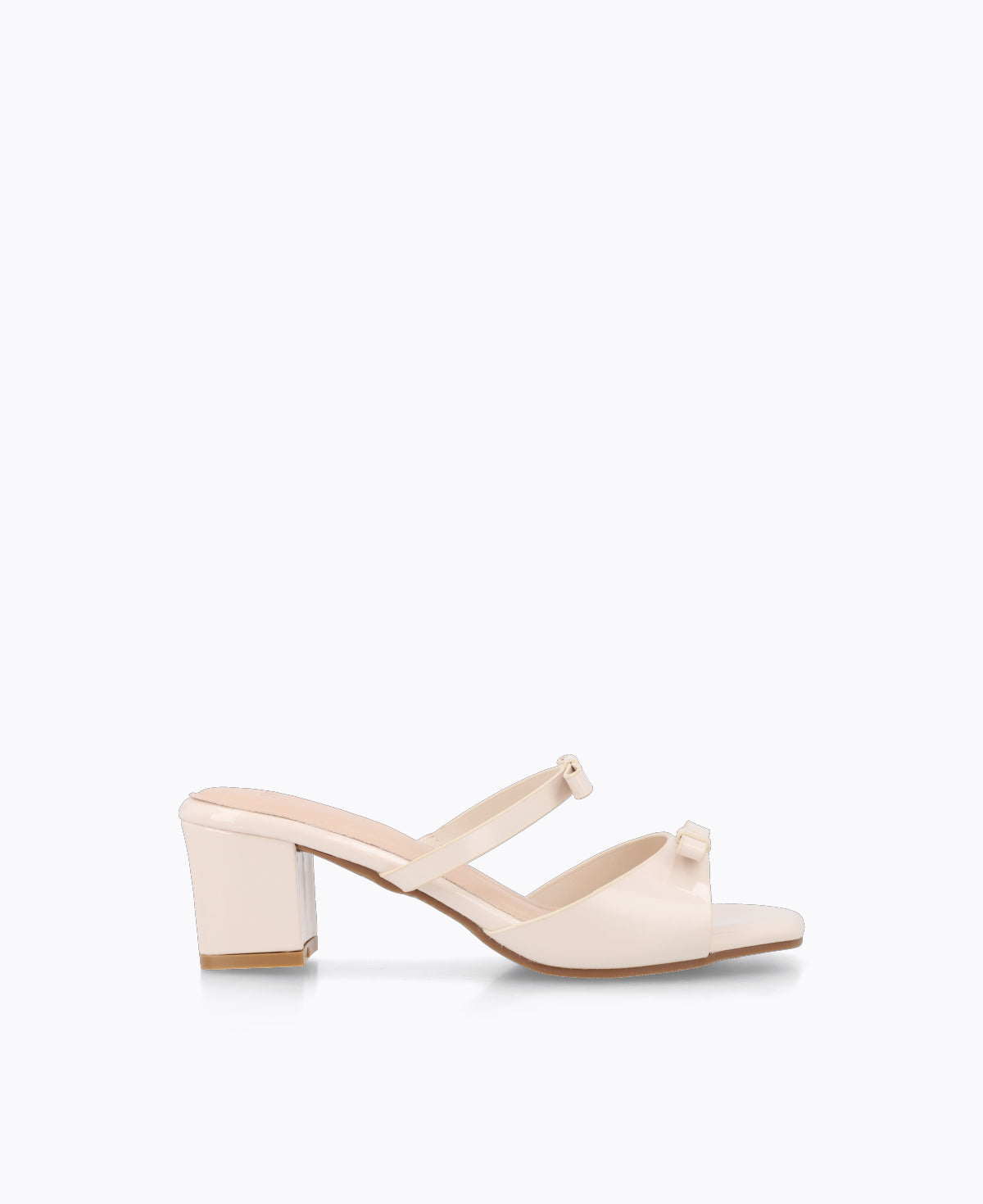 Yvette Bow Heel Sandals - Beige