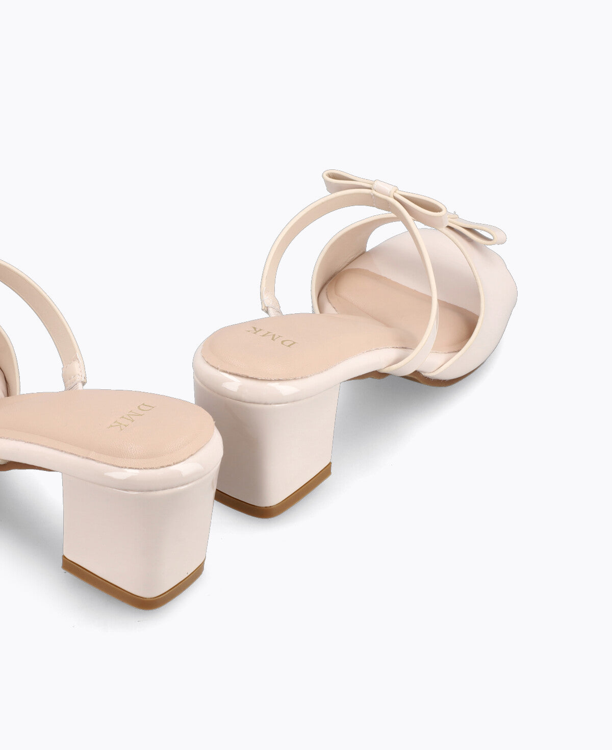 Yvette Bow Heel Sandals - Beige