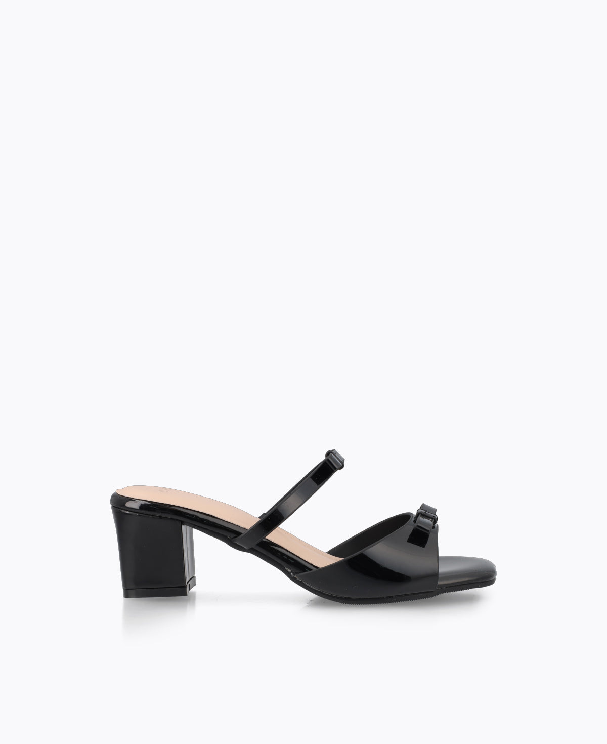 Yvette Bow Heel Sandals - Black
