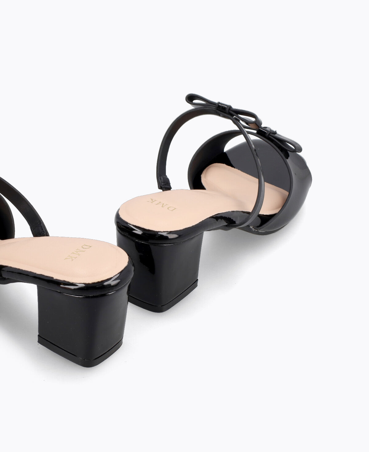 Yvette Bow Heel Sandals - Black