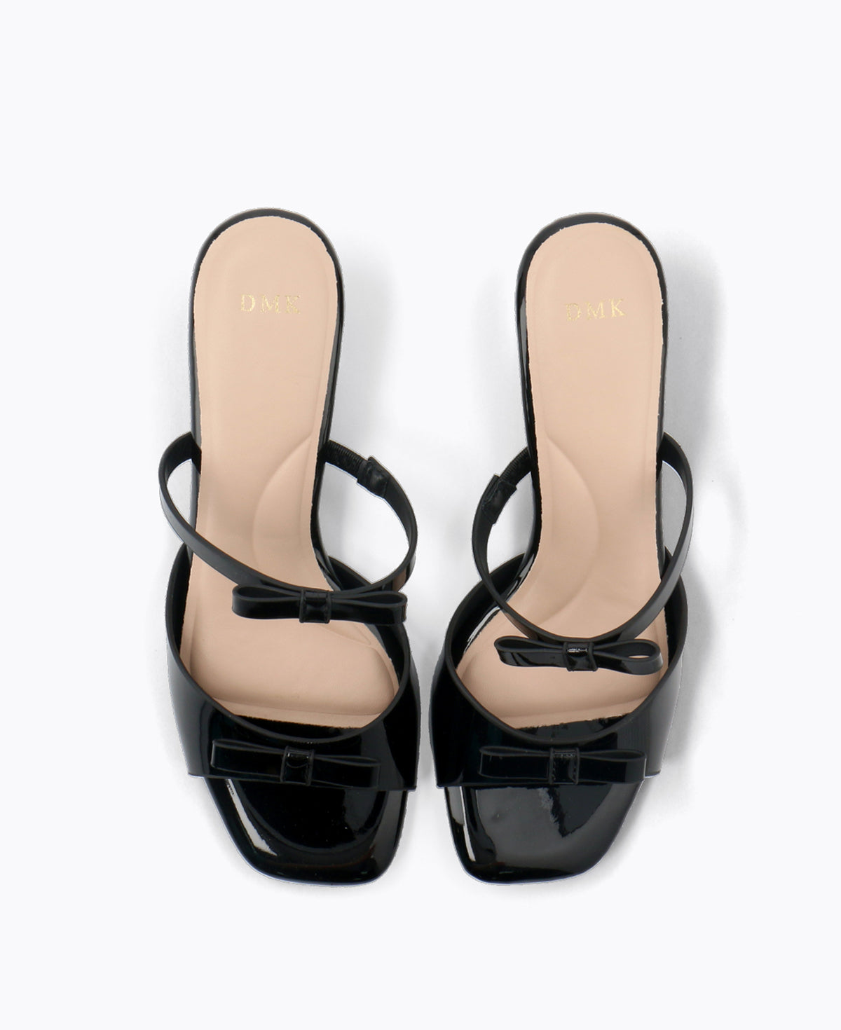 Yvette Bow Heel Sandals - Black
