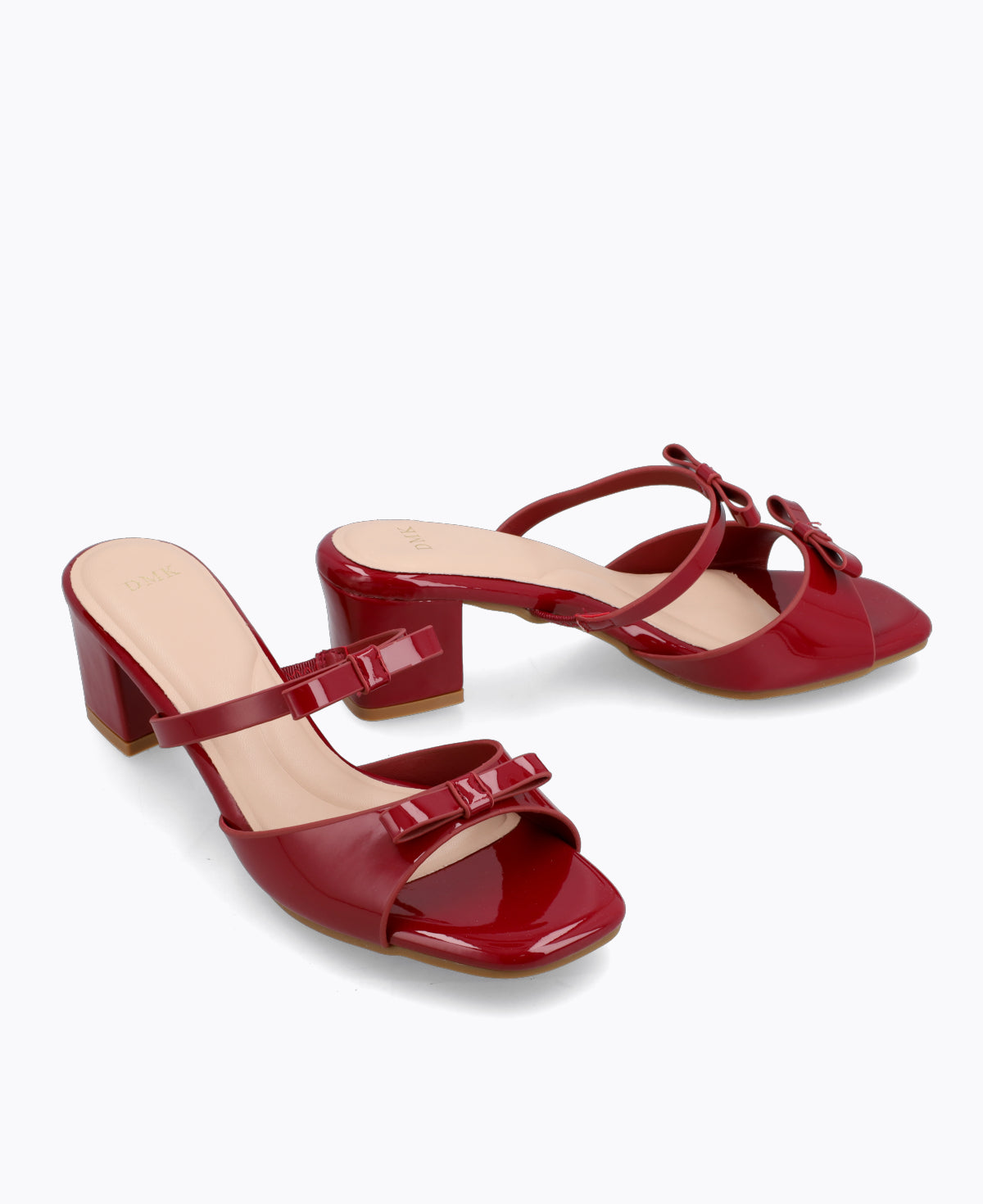 Yvette Bow Heel Sandals - Red