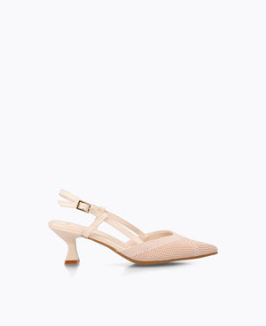 Zaria Slingback Heel Pumps - Beige