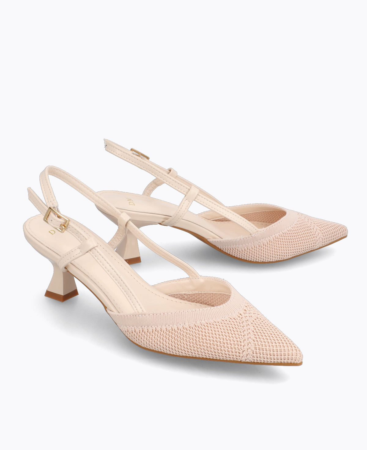 Zaria Slingback Heel Pumps - Beige
