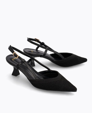 Zaria Slingback Heel Pumps - Black
