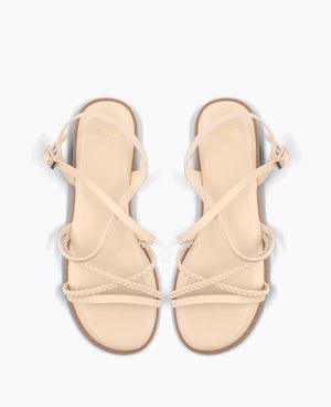 Zoey Flat Sandals - Beige