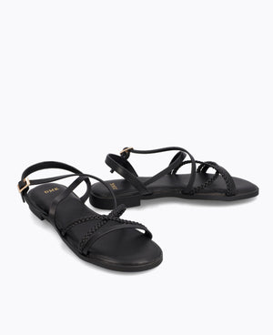 Zoey Flat Sandals - Black