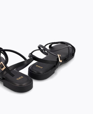 Zoey Flat Sandals - Black