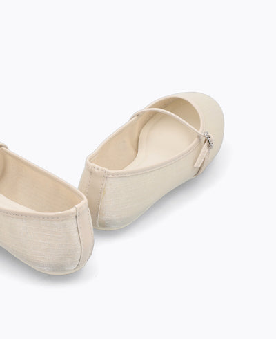 Audrey Mary Jane Flats - Beige