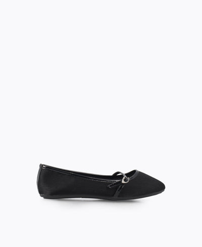 Audrey Mary Jane Flats - Black