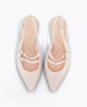 Blossom Slingback Mary Janes - Pink