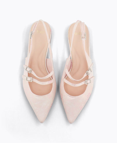 Blossom Slingback Mary Janes - Pink