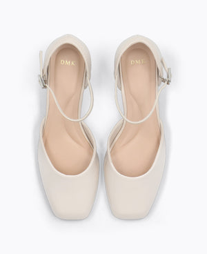 Camellia Heel Pumps - Beige