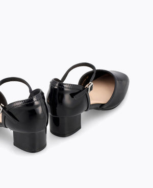 Camellia Heel Pumps - Black