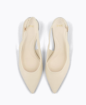 Rosalie Slingback Heel Pumps - Beige