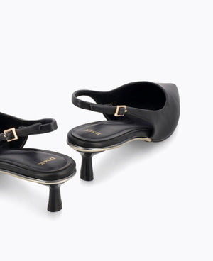 Rosalie Slingback Heel Pumps - Black