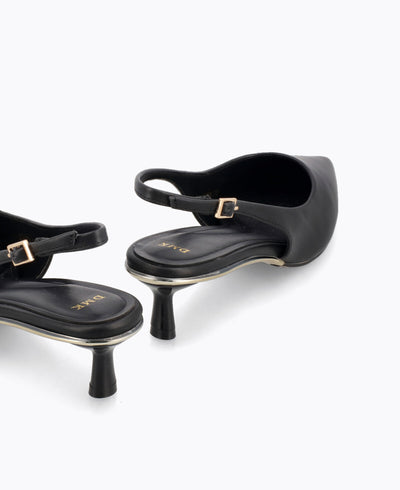 Rosalie Slingback Heel Pumps - Black