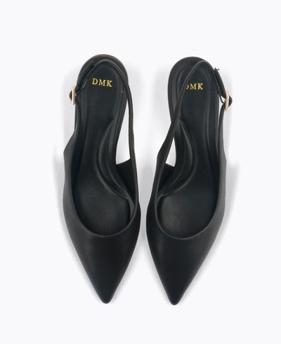 Rosalie Slingback Heel Pumps - Black