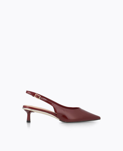 Rosalie Slingback Heel Pumps - Maroon