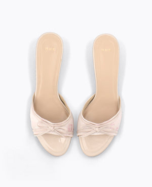 Solara Bow Heel Sandals - Pink