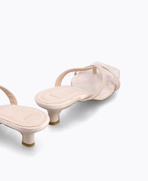 Willow Thong Heel Sandals - Pink