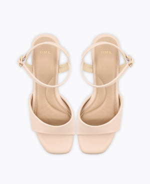 Maya Platform Heel Sandals - Beige