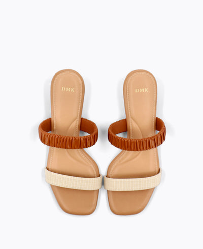 Hebe Heel Sandals - Brown