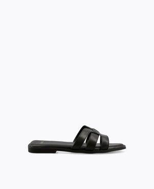 Erica Flat Sandals - Black