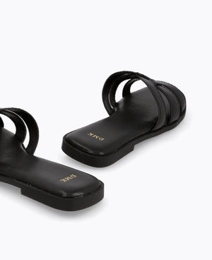 Erica Flat Sandals - Black